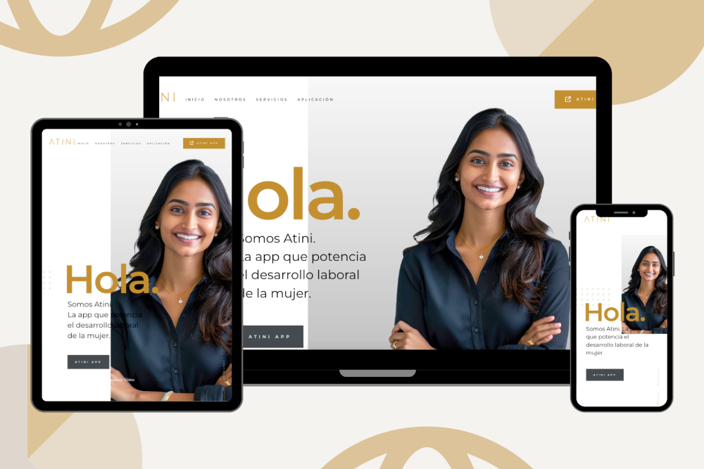 Sitio web y aplicación de Atini