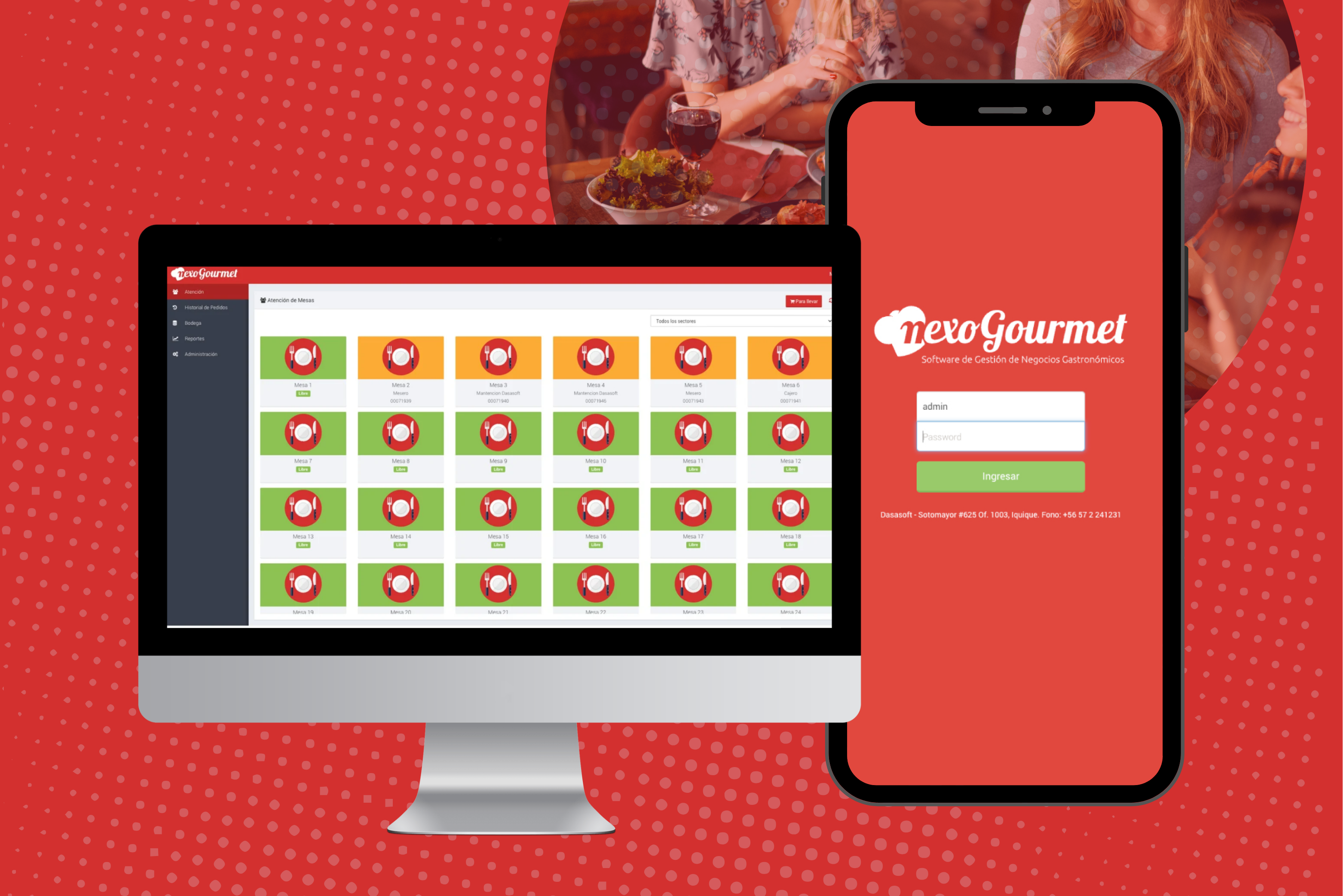 NexoGourmet - Aplicación de escritorio desarrollada por invox para gestión gastronómica en Chile